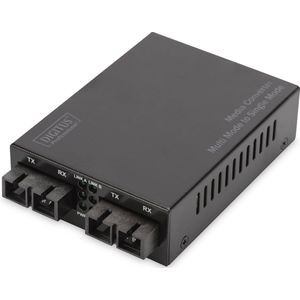 Digitus - Snelle Ethernet Multimode naar Singlemode - Media Converter - Geen Kleur - Bereik tot 20 km