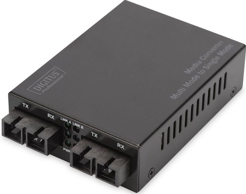 Digitus - Snelle Ethernet Multimode naar Singlemode - Media Converter - Geen Kleur - Bereik tot 20 km