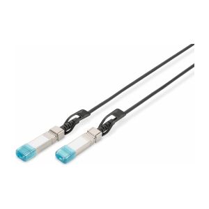 DIGITUS SFP+ DAC kabel - 10 Gbit/s - compatibel met HP Aruba - Netwerkkabel - 2 m - Direct Attach Cable - Direct Attach Copper - AWG30 Twinax - Zwart