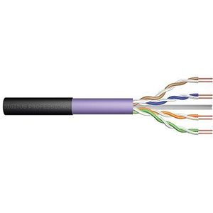DIGITUS 500 m Cat 6 Netwerkkabel voor buiten - U-UTP Simplex - BauPVO Eca - LSZH Halogeenvrij - 250 MHz koper AWG 23/1 - PoE+ Compatible - ondergrondse kabel LAN-kabel aanlegkabel - Zwar