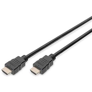 Digitus DB-330123-020-S HDMI-kabel HDMI Aansluitkabel HDMI-A-stekker, HDMI-A-stekker 2.00 m Zwart Audio Return Channel (ARC), Ultra HD-HDMI met ethernet