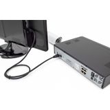 DIGITUS HDMI Premium High Speed aansluitkabel, type A - HDMI 2.0-1.0m - met Ethernetkanaal - Ultra HD 4k/60Hz - compatibel met TV/beamer/monitor - vergulde contacten - zwart