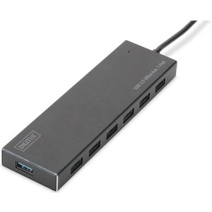 Digitus DA-70241-1 (USB-A, 7 Havens), Docking station + USB-hub, Grijs