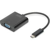 Digitus USB VGA Adapter Zwart - 15.00 cm