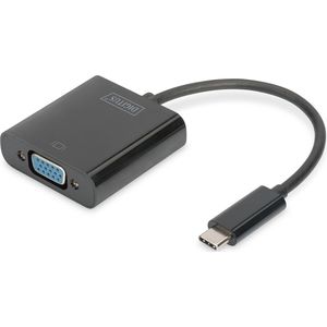 Digitus USB VGA Adapter Zwart - 15.00 cm