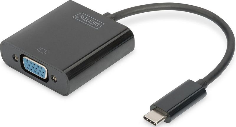 Digitus USB VGA Adapter Zwart - 15.00 cm