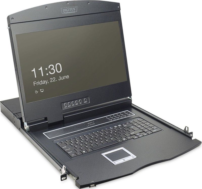 Digitus - Modulaire Console - Zwart - 19" TFT - Zonder Toetsenbord en KVM-module