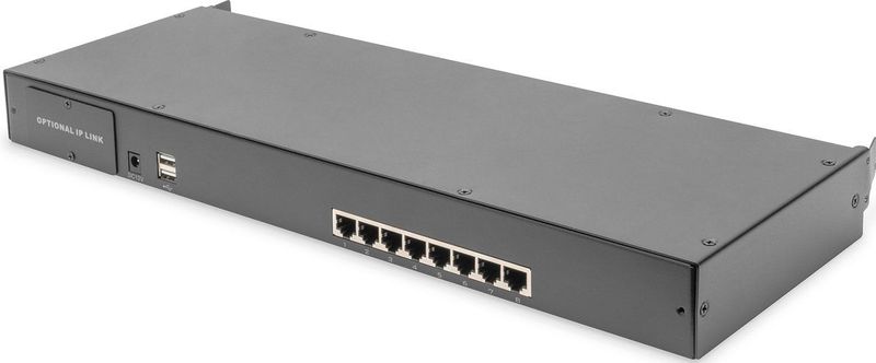 Digitus - KVM-module - 8-poorts - Zwart - Cat.5