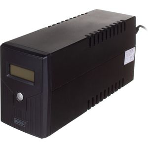 Digitus - DN-170063-LCD - UPS - Zwart - 600 VA, 360 W, LCD-display, AVR-technologie