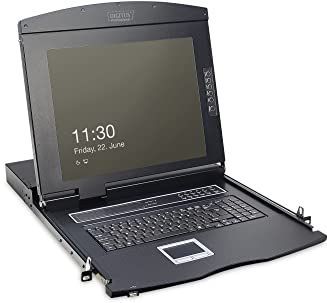 Digitus - Modulaire Console - Zwart - KVM Switch met Toetsenbord en Touchpad