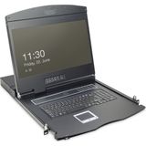 Digitus - Modulaire Console - Zwart - KVM Switch 8 Poorts - 19 Inch TFT