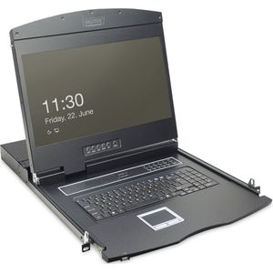Digitus - Modulaire Console - Zwart - KVM Switch 8 Poorts - 19 Inch TFT