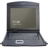 Digitus - Modulaire Console - Zwart - 17" TFT - 1-poorts KVM & Touchpad