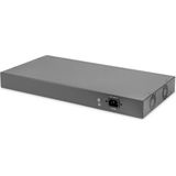 Digitus - 24-poorts Fast Ethernet PoE Schakelaar - Zwart - Netwerkschakelaar