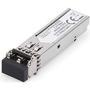 DIGITUS Gigabit SFP-module - 1,25 Gbit/s - HPE-compatibel - Mini GBIC - voor multimode glasvezelkabel - LC Duplex - 850 nm golflengte - 550 m bereik - Plug & Play