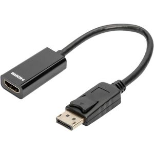 Digitus DisplayPort - HDMI (set van 10) (0.15 m, HDMI, DisplayPort), Videokabel