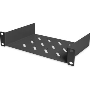 Digitus DN-10-TRAY-1-B 10 inch Apparaatbodem voor patchkast Met luchtsleuven, Geperforeerd Geschikt voor kastdiepte: va