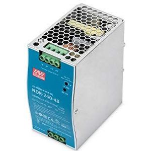 DIGITUS Industriële voeding - DIN rail montage - Uitgang 48V DC / 5A / 240W - Ingang 100-240 VAC - Metalen behuizing