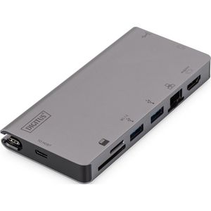 Multiport Travel Dock - Zwart - USB-C - HDMI - VGA - USB 3.0 - Ethernet
