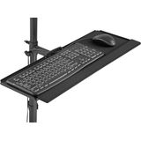 DIGITUS - Verrijdbaar Werkstation - Zwart - Flexibele Hoogteverstelling - Voor 1 Monitor