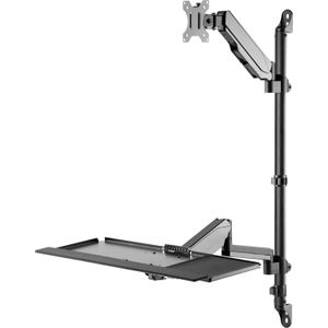 Digitus DA-90372 Monitor-wandbeugel 1-voudig 43,2 cm (17) - 81,3 cm (32) Zwart In hoogte verstelbaar, Zwenkbaar, Kantelbaar, Kantelbaar en zwenkbaar,