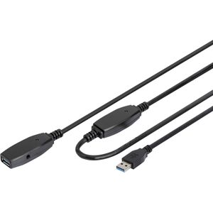 Digitus DA-73106 USB-kabel 15 m USB 3.2 Gen 1 (3.1 Gen 1) USB A Zwart