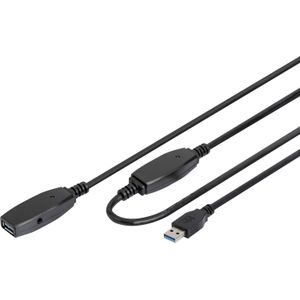 Digitus - Extension N - USB 3.0 Kabel - 20 M - Actieve Verlengkabel met Signaalversterker