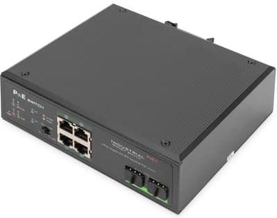 Digitus - Tl-sg105mpe - Gigabit Ethernet PoE+ Switch - 4-poorts PoE + 2-poorts SFP - DIN-rail