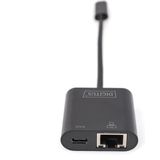 Digitus USB-C naar RJ45 Adapter Incl. Laadbus en USB DN-3027
