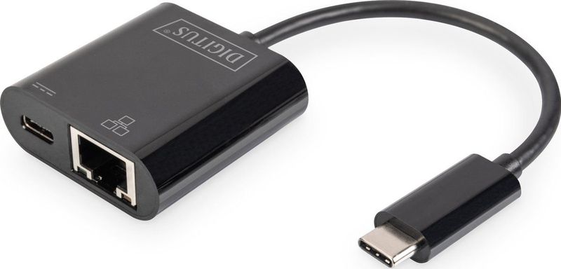 Digitus USB-C naar RJ45 Adapter Incl. Laadbus en USB DN-3027
