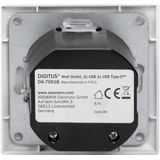 DIGITUS DA-70618 - Inbouw USB-lader - 2x USB-A / 1x USB-C - Zuiver Wit RAL 9003