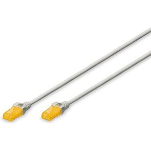 DIGITUS LAN kabel Cat 6A - 1m - Slank - RJ45 netwerkkabel - UTP niet afgeschermd - Compatibel met Cat-6 - Grijs