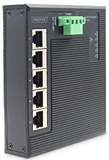 DIGITUS - Platte Netwerkschakelaar - Gigabit Ethernet - 5 Poorten - Zwart