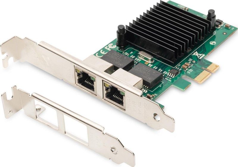 Digitus - DN-10132 - PCI-e Uitbreidingskaart - 2x RJ45 - Intel Chipset