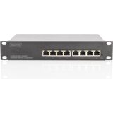 Digitus - 10 Inch - 8-poorts Gigabit Ethernet Switch - Zwart