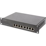 Digitus - 10 Inch - 8-poorts Gigabit Ethernet Switch - Zwart