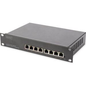 Digitus - 10 Inch - 8-poorts Gigabit Ethernet Switch - Zwart