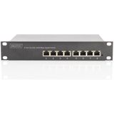 DIGITUS Gigabit Ethernet PoE+ Switch - 8 Poorten - L2+ Managed - Zwart