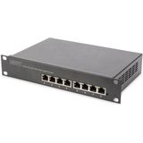 DIGITUS Gigabit Ethernet PoE+ Switch - 8 Poorten - L2+ Managed - Zwart