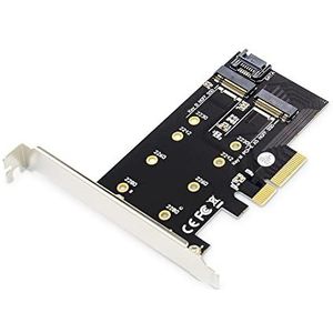 Digitus DS-33170 2 + 1 poorten M.2-controller PCIe Geschikt voor: M.2 SATA SSD, M.2 PCIe NVMe SSD Incl. Low-Profile slotplaat