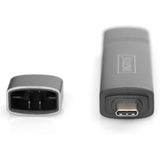 Digitus DA-70886 Externe geheugenkaartlezer / hub Grijs