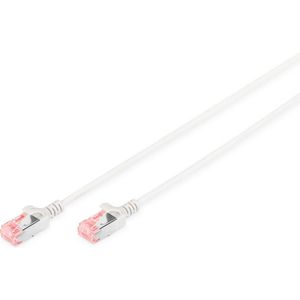 DIGITUS LAN kabel Cat 6 - 2m - Slank - RJ45 netwerkkabel - U/FTP afgeschermd - Compatibel met Cat-6A - Grijs