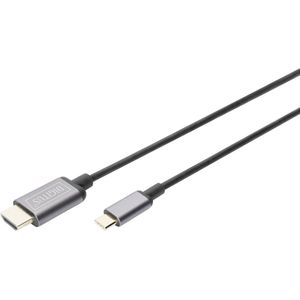 DIGITUS USB 3.2 Gen1 Adapter-Kabel - 1.8 m - USB C (St) zu HDMI Typ A (St) - 5 Gbit/s - Monitorkabel - Schwarz