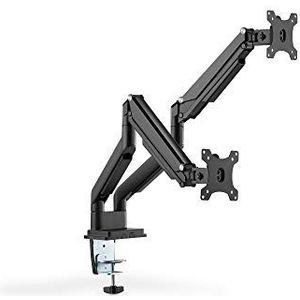 Schermtafel Support Digitus DIGITUS Soporte de monitor universal doble con muelle neumático y fijación a presión