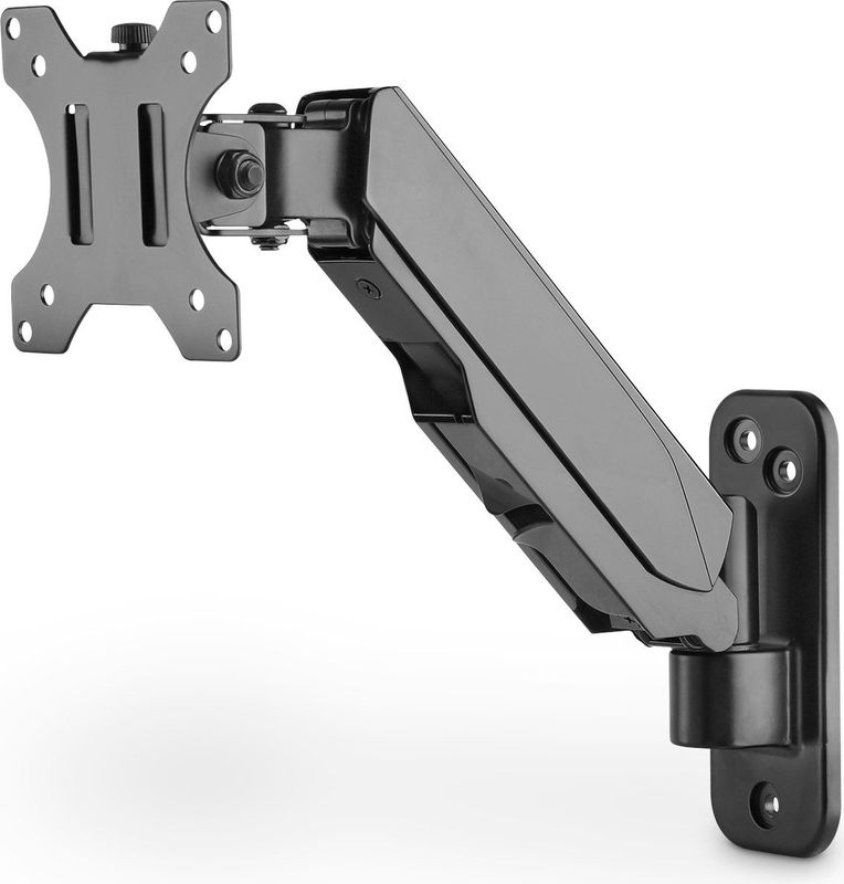 DIGITUS monitor muurbeugel met gasdrukveer - voor 17-32"" schermen - 8 kg max. belasting - Vesa 75x75 & 100x100 - zwenkbaar, kantelbaar, draaibaar en in hoogte verstelbaar - zwart