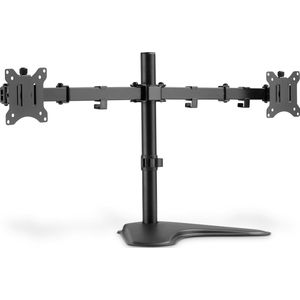 DIGITUS Monitorhouder - Standaard - Zwart - Voor 2 Monitoren - Tot 32 Inch