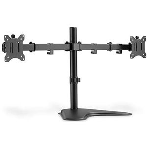 DIGITUS Monitorstandaard – houder – 2 schermen – tot 32 inch – tot 2 x 8 kg – VESA 75 x 75, 100 x 100 – zwart