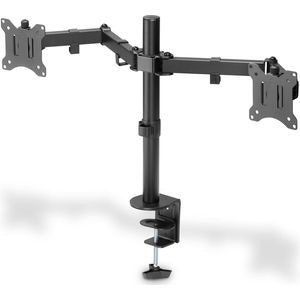 Digitus DA-90400 Monitor-tafelbeugel 2-voudig 33,0 cm (13) - 81,3 cm (32) Zwart, Zwart (mat) Draaibaar, In hoogte verstelbaar, Kantelbaar, Kantelbaar en