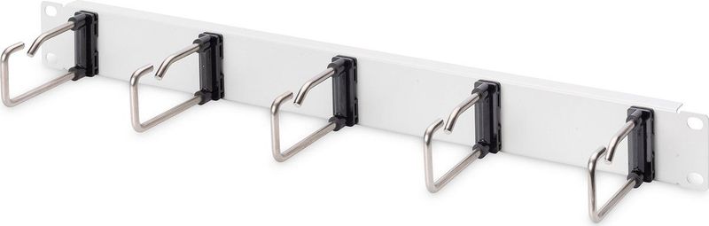 DIGITUS Kabelgeleidingspaneel - 1U - Grijs - Voor Netwerkkasten