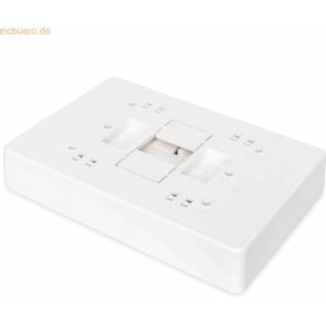 DIGITUS - FTTH Micro Splice Verdeler - Grijs - Voor 2x SC Simplex of 2x LC Duplex - Wandmontage